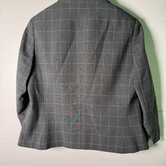 Le Suit Gray and White Window Pane with Women’s Suit 14 Petite - Picture 7 of 14